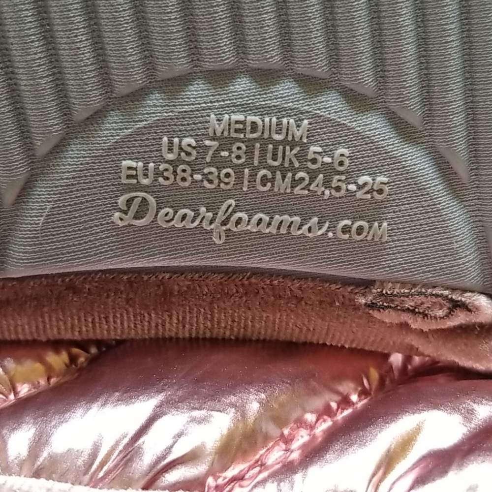 Dearfoams Puffer Metallic Scuff Slipper - Picture 5 of 5